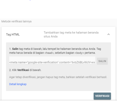 Salah satu metode verifikasi Tag HTML